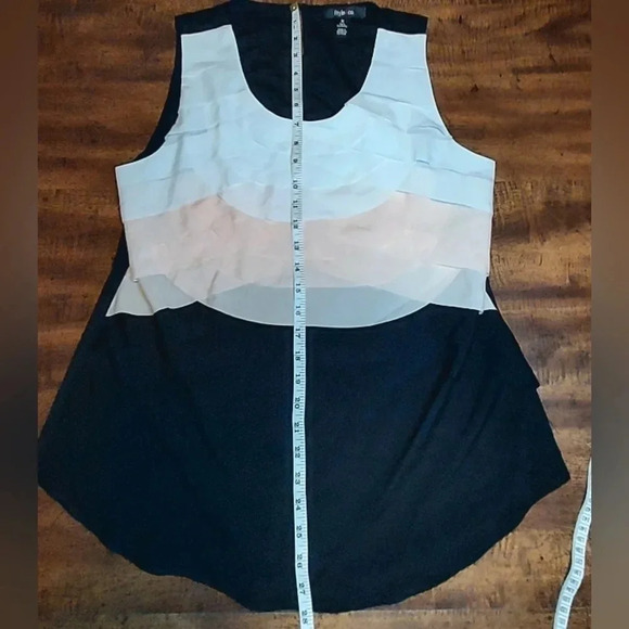 Style&Co Women's Layered Multi Colored Sleeveless Top Blouse Size Medium - Picture 5 of 8